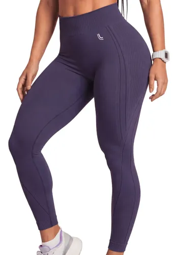 Legging Lupo Poliamida Texturizada Ar Sem Costura Purple Legging Academia Fitness M