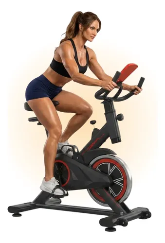 Bicicleta Ergométrica Spinning Cardio E Musculação Preto E Vermelho