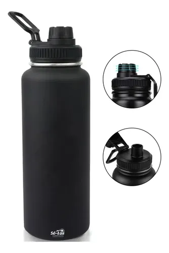 1000ml Garrafa Térmica Isolada A Vácuo Squeeze Aço Inox 304 para Água Gelada Esporte