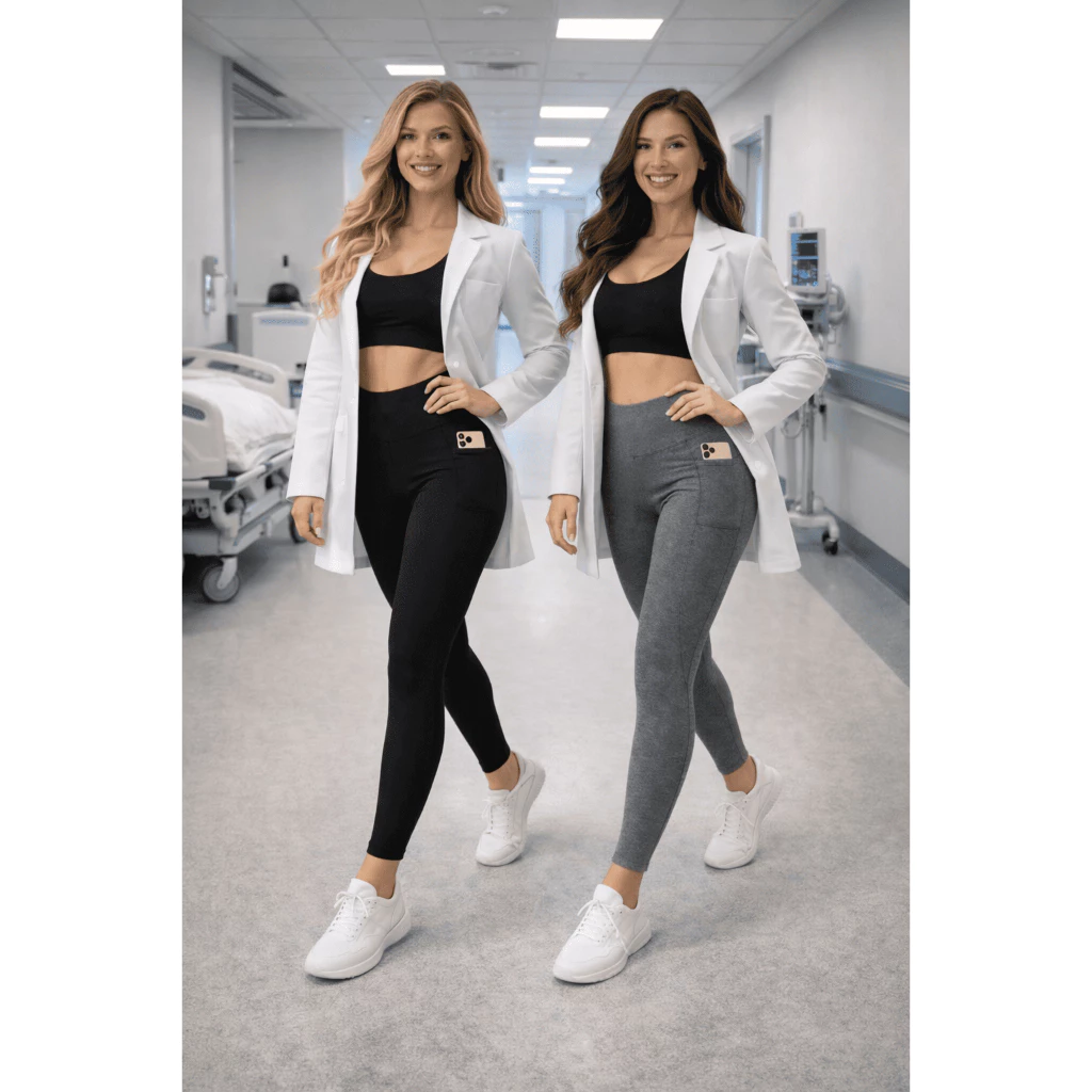Legging Feminina Premium Cintura Alta com Bolso Zero Transparência Academia Trabalho