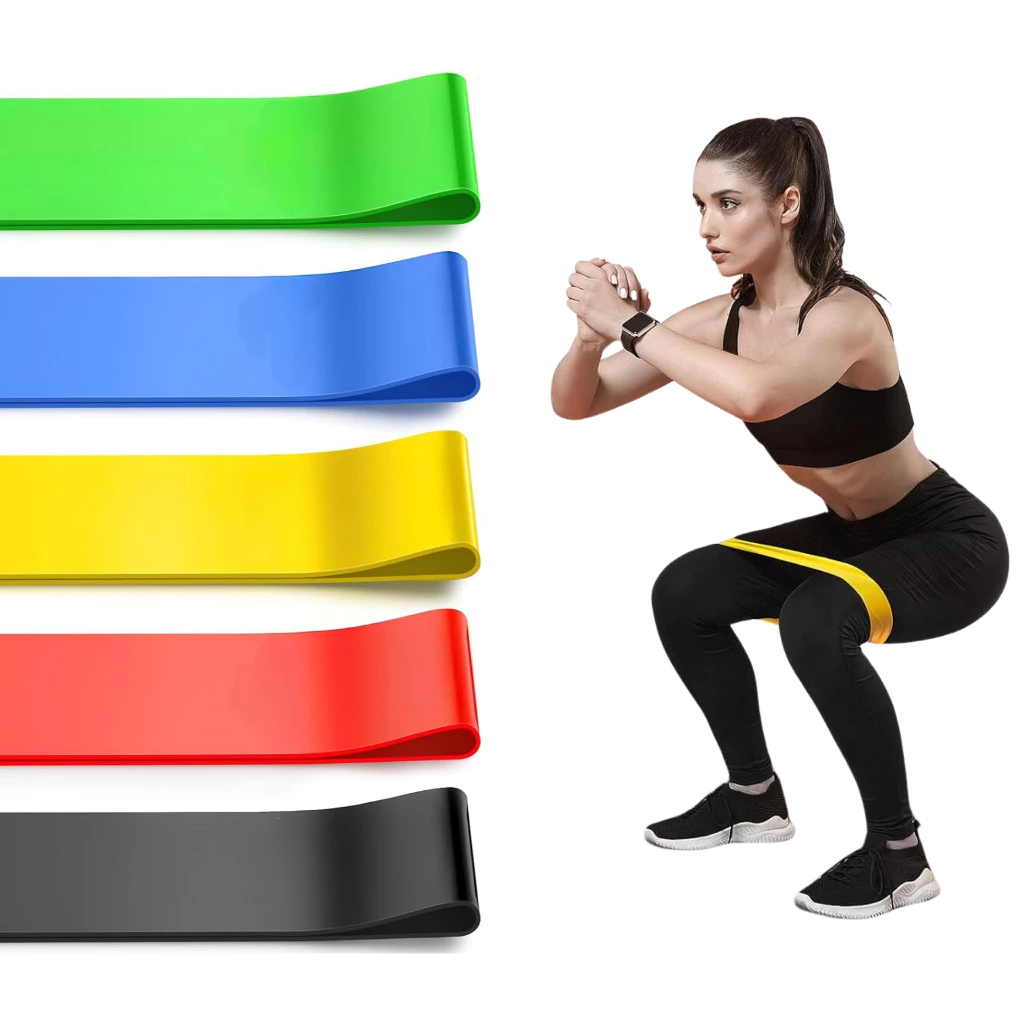 Kit de Faixas Elásticas, 5 Níveis de Resistência, Treinos em Casa, Pilates e, AVIBES