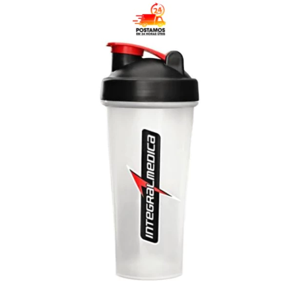 Coqueteleira Academia 600ml Transparente com Mola - Integralmédica - Shakeira