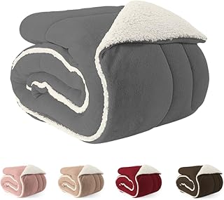 Coberdrom Edredom King Sherpa - Cinza