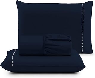 Jogo de Cama Casal 400 Fios - Azul Marinho