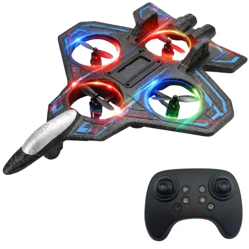 Avião de Controle Remoto Modelo Drone Bateria Recarregável com Luz