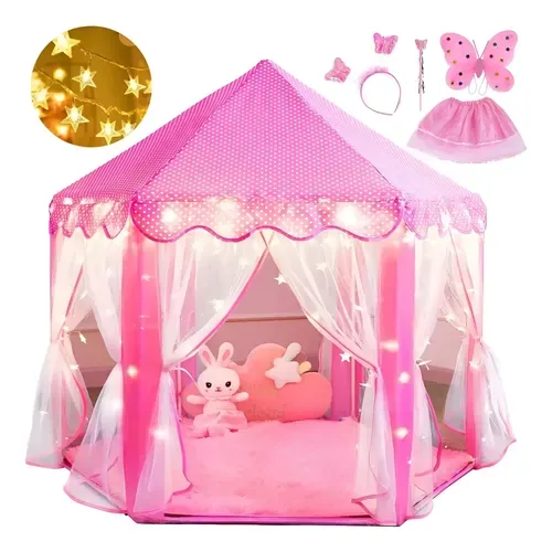 Barraca Infantil Tenda Meninas Brinquedos Casinha Com Luzes