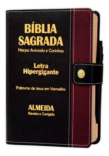 Bíblia Sagrada Letra Hipergigante com Harpa