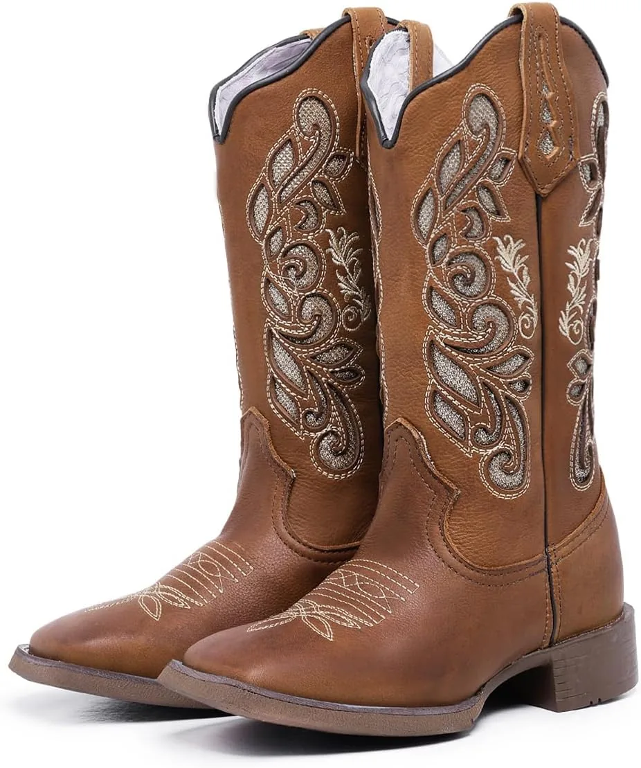 Bota Texana Feminina Country cano alto premium bico quadrado