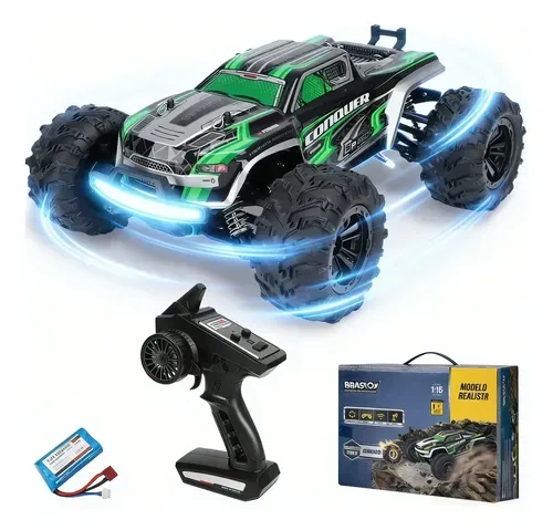 Brastoy Controle Remoto Recarregável 1:16 Off-road 4x4 Verde