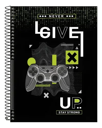 Caderno Universitário Urban Capa Dura Game 240 Folhas