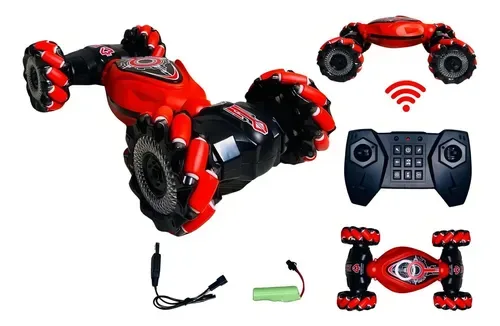 Carro Controle Remoto Acrobático Recarregável Guedes Vermelho 15km/h