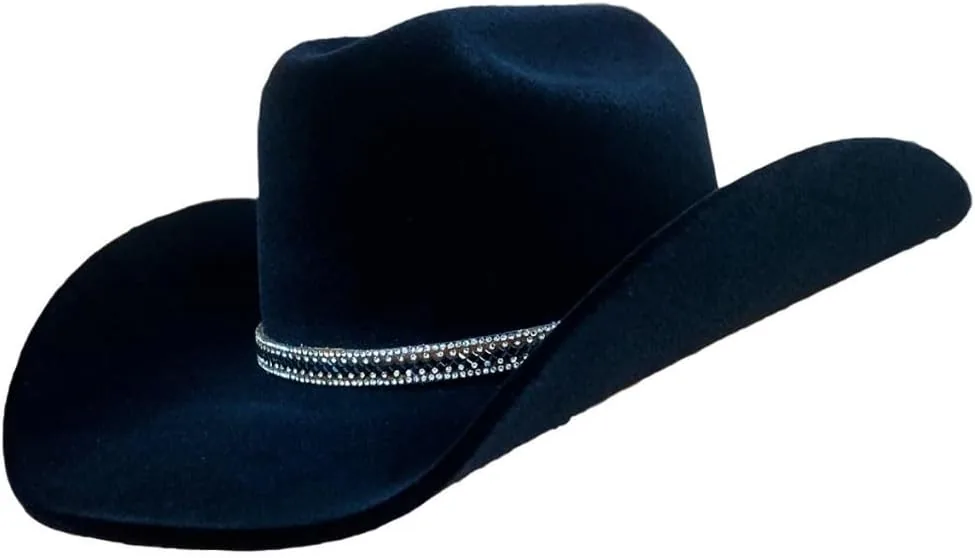 Chapéu Country Cowboy Americano Barretos com bandinha brilhante