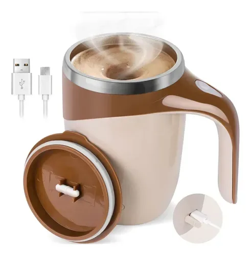 Copo Elétrico Misturador de Café Automático USB Recarregável