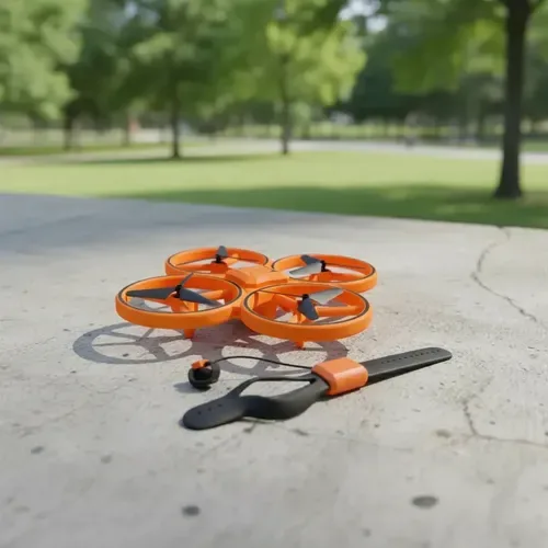Drone de Brinquedo com Sensor e Controle Remoto Bateria Recarregável