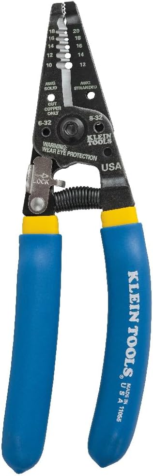 Cortador e descascador de fios Klein Tools 11055, azul/amarelo
