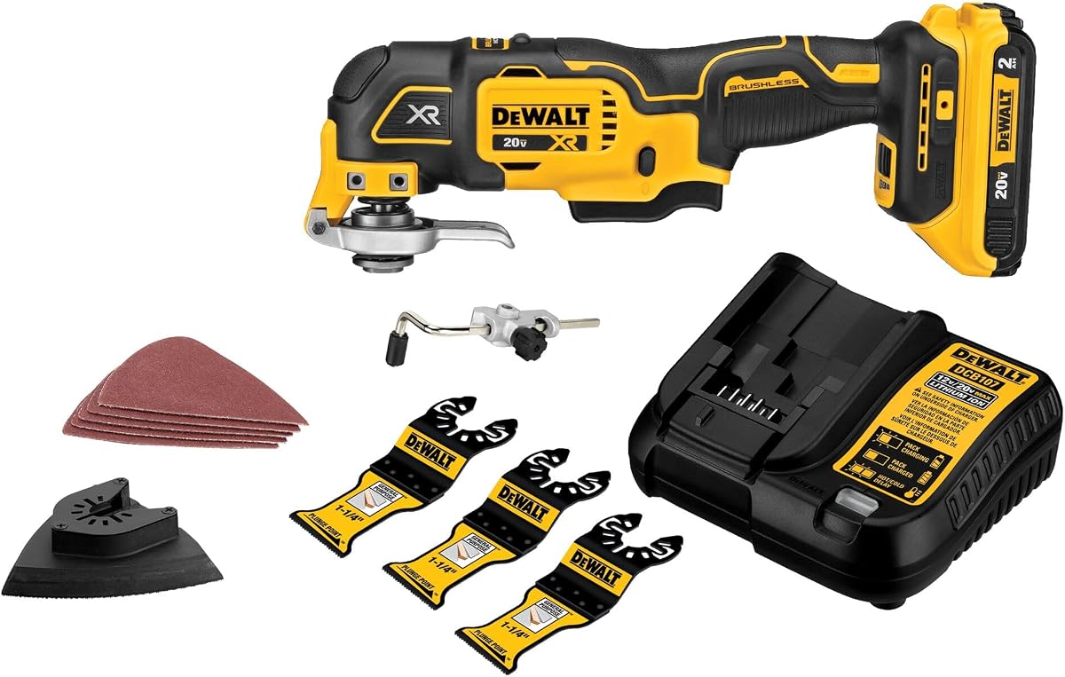 DEWALT Kit multiferramentas oscilantes 20V MAX XR, velocidade variável (DCS356D1)