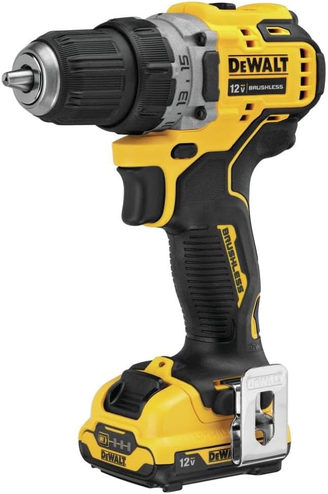 DEWALT XTREME 12V MAX* Kit de perfuração/driver sem fio, 3/8 polegadas (DCD701F2)