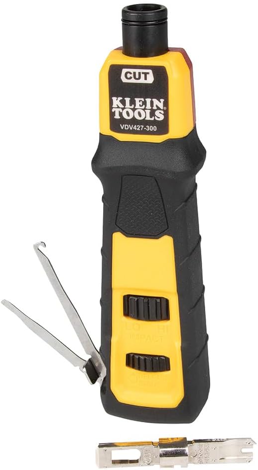 Klein Tools VDV427-300 Ferramenta de Punchdown Impacto com Lâmina 66/110 - Conexões CAT