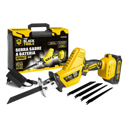 Serra Sabre Elétrica Portátil Profissional A Bateria 21v 110v/220v