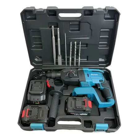 Martelete Perfurador Rompedor 68v Com 2 Baterias Maleta Azul 127/220v 50 Hz/60 Hz