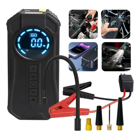 Calibrador Compressor Pneu Digital Bomba Ar Auxiliar Partida