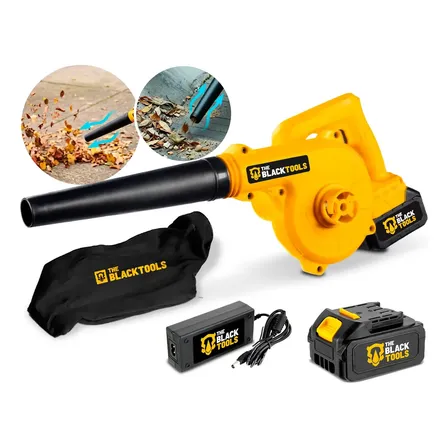 Soprador De Folhas The Black Tools Tcb21b A Bateria Aspirador Elétrico Com Saco Coletor Cor
