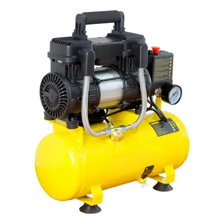 Compressor Ar 9l 110v 220v 3400rpm 1000w Profissional Amarelo 220v 60