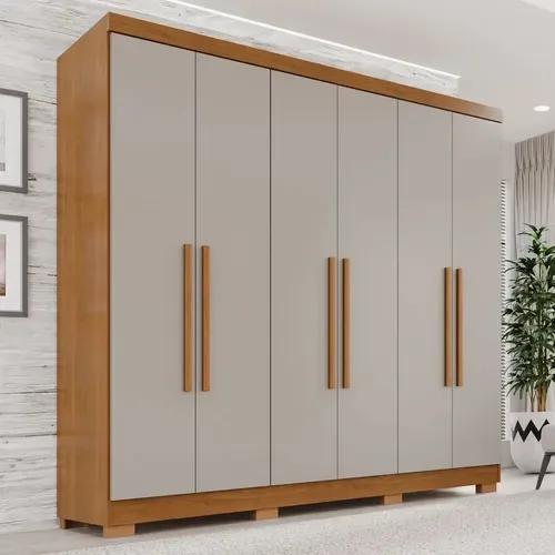 Guarda-roupa Casal 6 Portas 2 Gavetas França WT Espresso Móveis