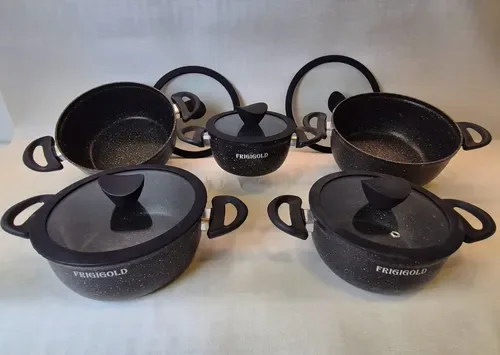 Jogo de Panelas Premium Antiaderente Titanium Indução