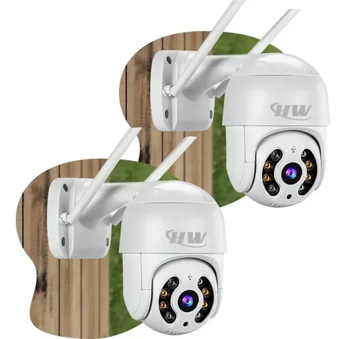 Kit 2 Câmeras Segurança IP Interna/Externa Wi-Fi iCSee