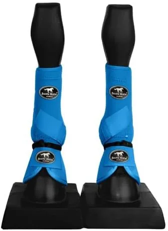 Kit Color Simples Boots Horse azul-claro / caneleira de proteção