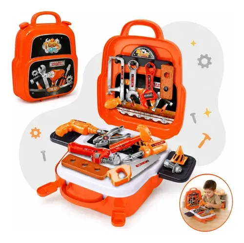 Kit De Ferramentas Infantil Mochila Brinquedo Criança Menino