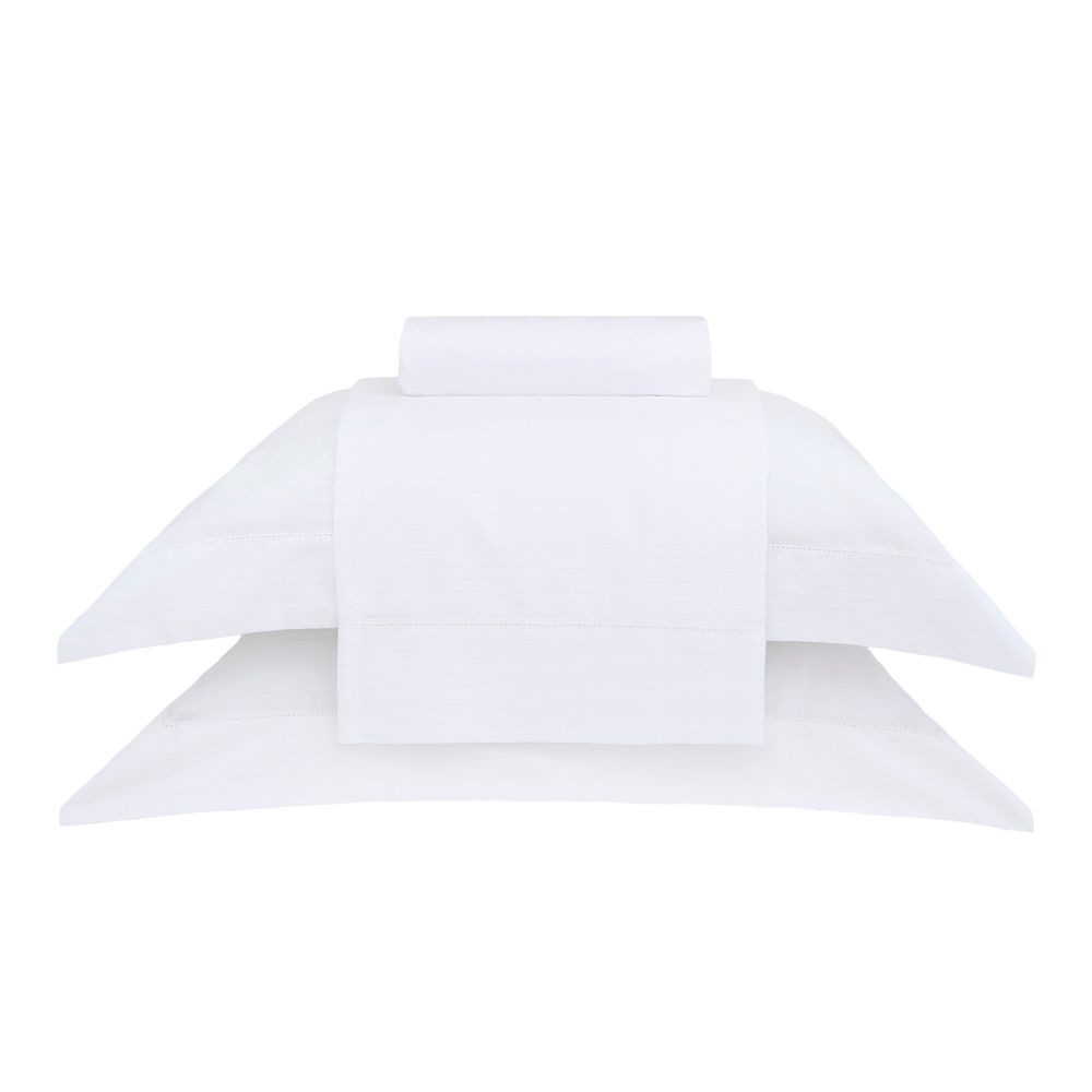 Jogo de Cama Queen Cetim 300 Fios Buddemeyer Damask Stripes 100% Algodão Pentea