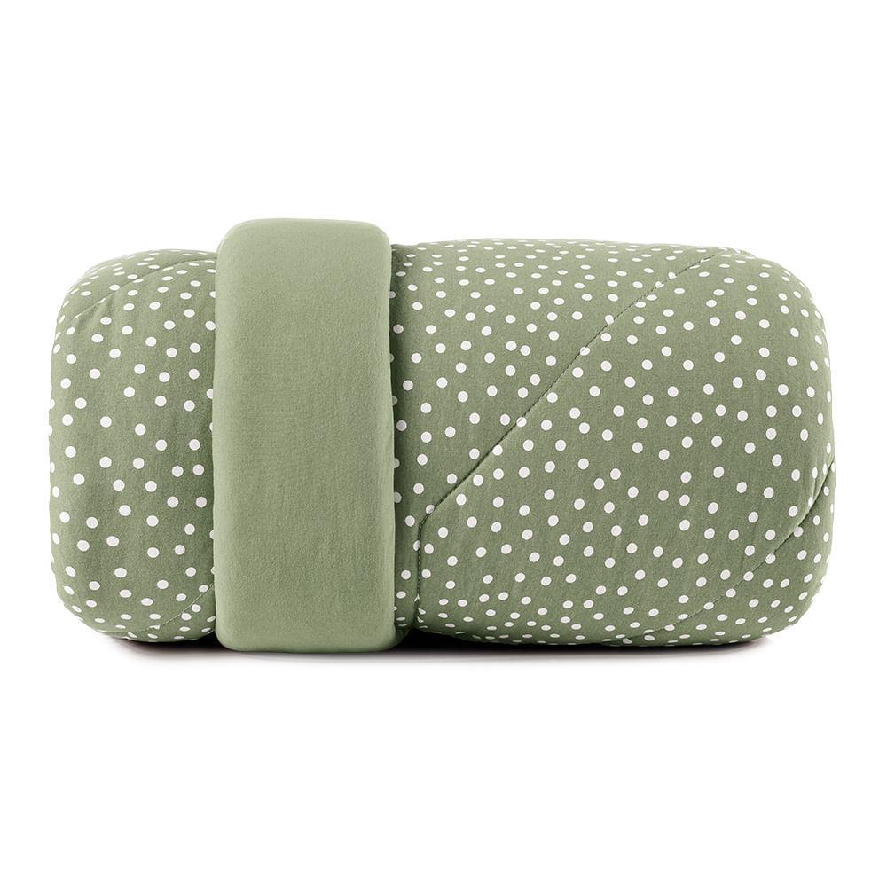 Edredom Queen Altenburg Malha Fio Penteado Bits Verde