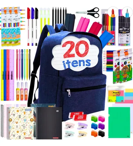 Material Escolar Kit Completo Ensino Fundamental/Médio/Faculdade