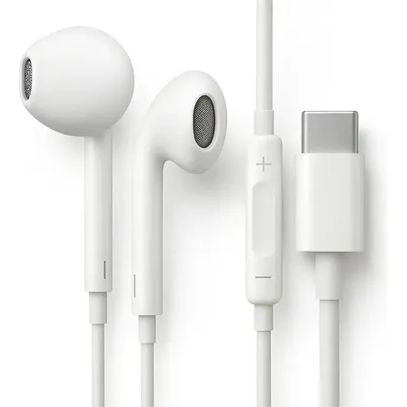 Fones De Ouvido USB-C Tipo C Com Microfone Integrado Som Estereo Alta Qualidade