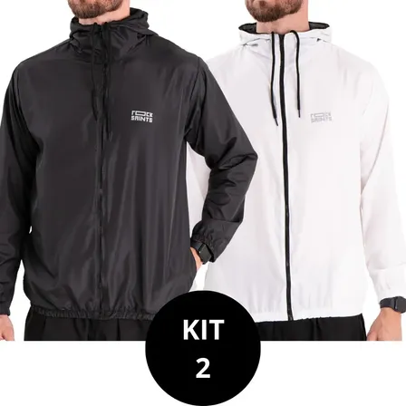 Kit 2 Jaquetas Corta Vento Impermeavel Liso Unissex