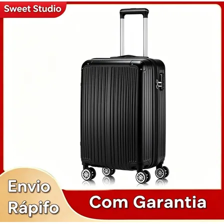 Mala De Viagem Bordo Sweet Studio ABS Com Ziper Expansivel Resistente Rodas 360
