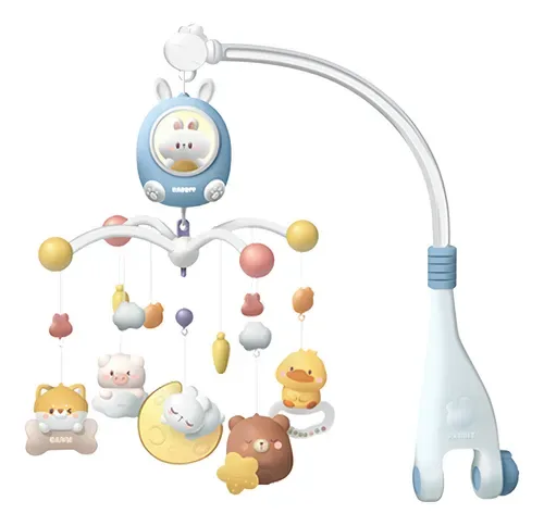 Móbile Giratório Lindo Com Luz E Som Para Berço E Carrinho