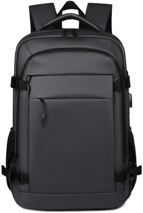 Mochila Impermeável de Grande Capacidade Escolar e Universitária, Alças Reforçadas, Compartimento Interno para Notebook, Ideal para Dia a Dia, Trabalho e Viagem (PRETO)