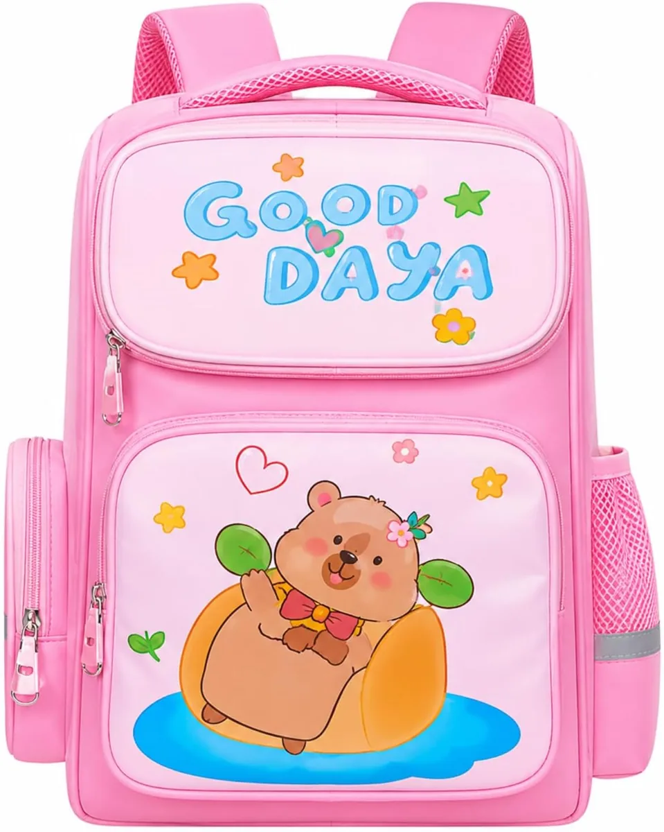 Mochila Infantil Capivara Rosa