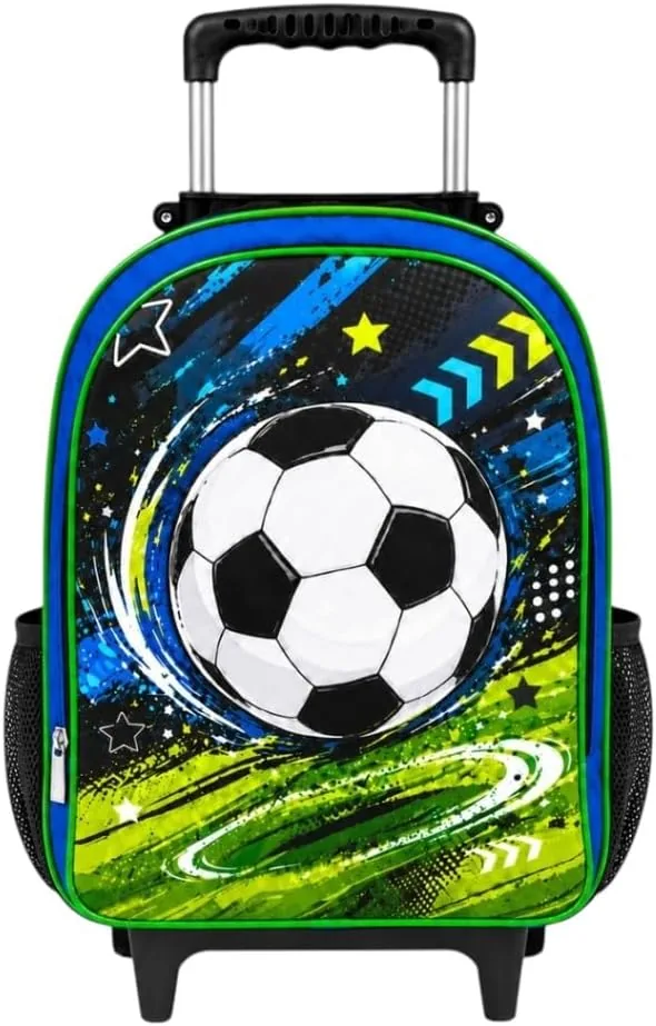 Mochila Infantil de Rodinhas Futebol Masculina