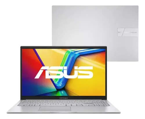 Notebook Asus Vivobook 15 X1504va Intel Core I5 1334u 8GB RAM 512GB SSD Linux Keepos Intel Iris Xe Tela 15,6 Led Fhd Silver - Nj1741