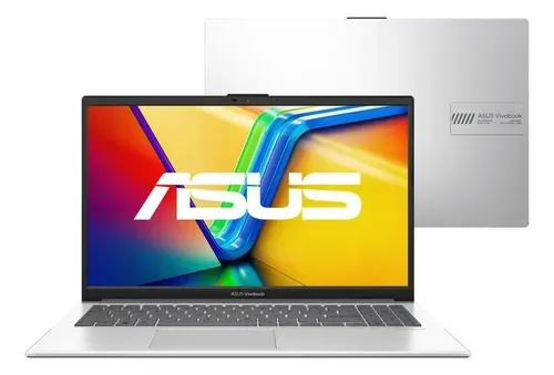 Notebook Asus Vivobook Go 15, Intel Core I3 N305, 8GB RAM, 512GB SSD, Windows 11 Home, Tela Nanoedge 15,6 Fhd, Cool Silver - E1504ga-nj435w