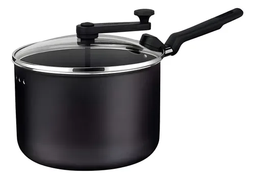 Panela Pipoqueira Tramontina 3,5L Faz Pipoca Doce/Salgada Preta