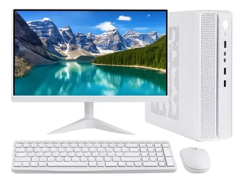 Pc Computador Slim Intel I7 16GB SSD 480GB Monitor 19 Branco