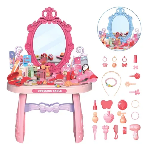 Penteadeira Infantil Com Acessórios Para Menina Princesa