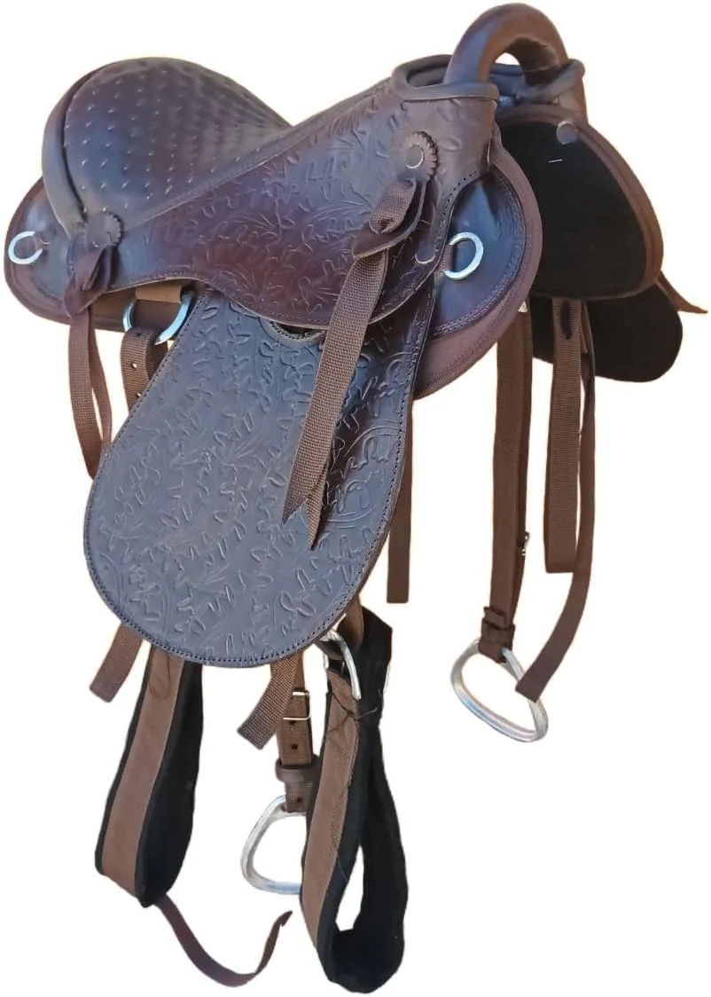 Sela Australiana Cavalgada Luxo marrom pronta para uso