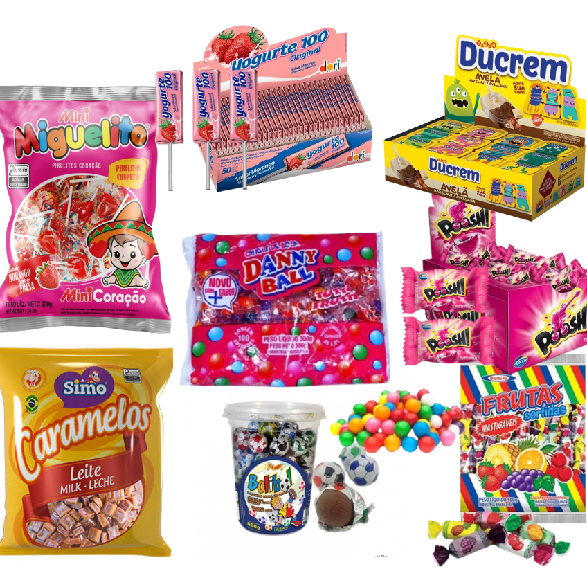 Kit Aniversário Infantil Doces 50 Sacolinha Surpresa