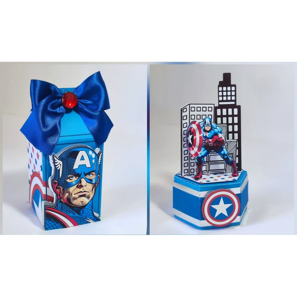 Kit Completo CAPITÃO AMÉRICA Decoração Festa Infantil Lembrancinhas Personalizadas